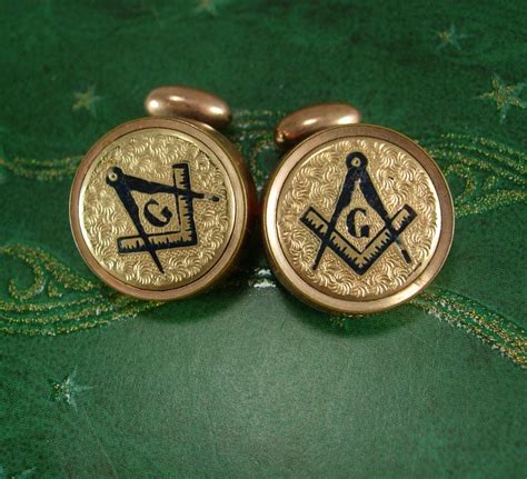 vintage masonic cufflinks